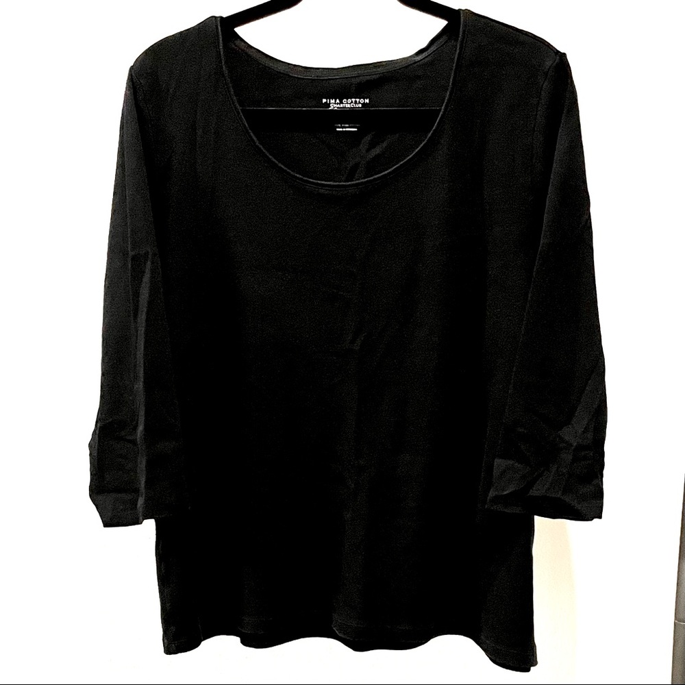 CHARTER CLUB | Women’s Pima Cotton 3/4 Sleeve Top